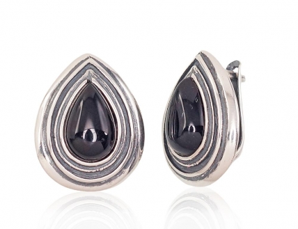 Silver earrings with english lock. Photo Nr. 1
