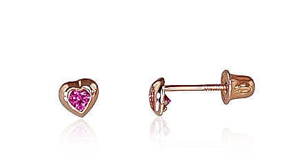 Gold screw studs earrings. Photo Nr. 1