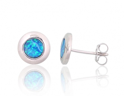 Silver stud earrings. Photo Nr. 1