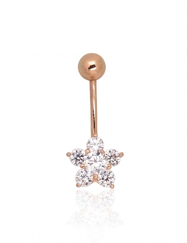Gold piercing for navel. Photo Nr. 1