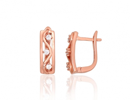 Silver earrings with english lock. Photo Nr. 1