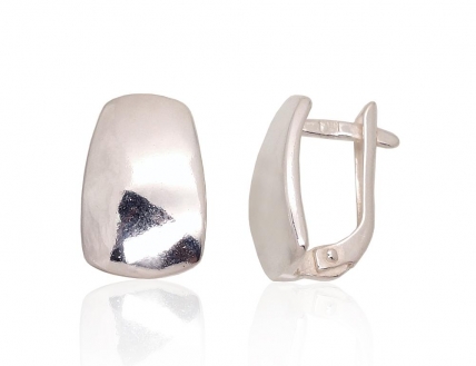 Silver earrings with english lock. Photo Nr. 1