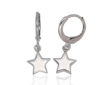 Silver earrings with english lock. Photo Nr. 1