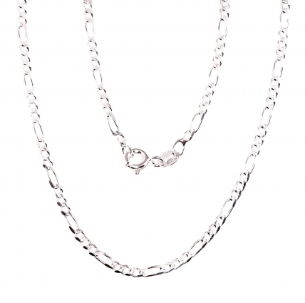 Silver chain Figaro 2,2 mm, diamond cut. Photo Nr. 1