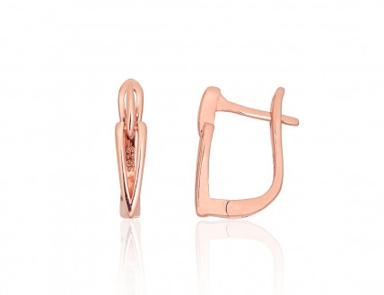 Silver earrings with english lock. Photo Nr. 1
