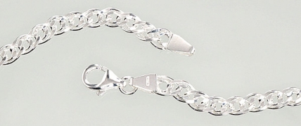 Silver chain Mona Liza 4,9 mm, diamond cut. Photo Nr. 2