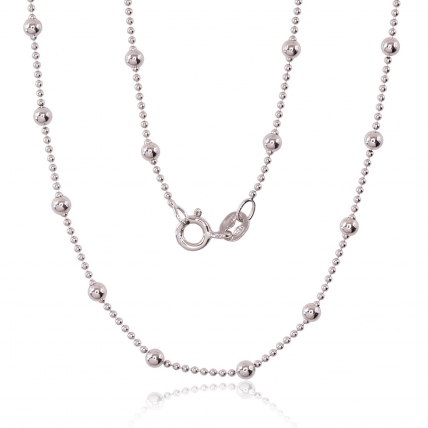 Silver chain Bead 1-3 mm. Photo Nr. 1