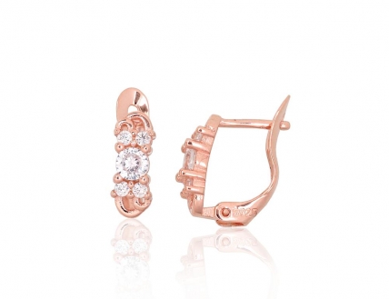 Silver earrings with english lock. Photo Nr. 1