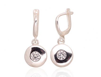 Silver earrings with english lock. Photo Nr. 1