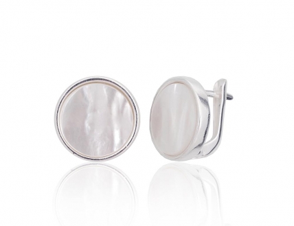 Silver earrings with english lock. Photo Nr. 1