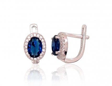 Silver earrings with english lock. Photo Nr. 1