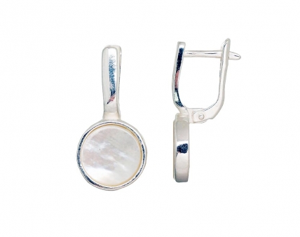 Silver earrings with english lock. Photo Nr. 1