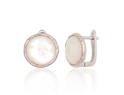 Silver earrings with english lock. Photo Nr. 1