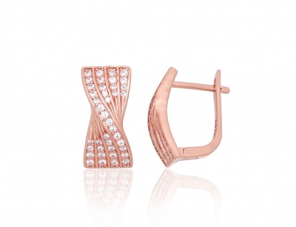 Silver earrings with english lock. Photo Nr. 1