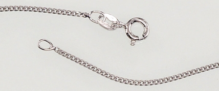 Silver chain Curb 1.5 mm, diamond cut. Photo Nr. 2