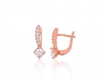Silver earrings with english lock. Photo Nr. 1