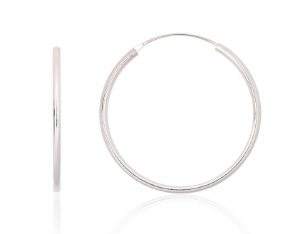 Silver earrings-rings. Photo Nr. 1