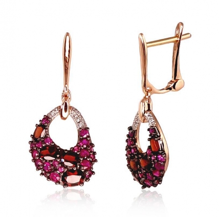 Gold earrings with english lock. Photo Nr. 1