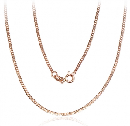 Gold chain Curb 1.2 mm, diamond cut. Photo Nr. 1