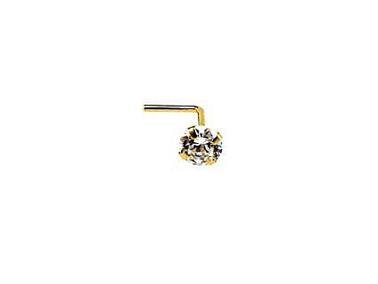 Gold piercing for nose. Photo Nr. 1