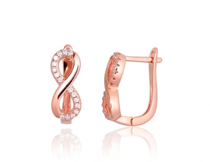 Silver earrings with english lock. Photo Nr. 1