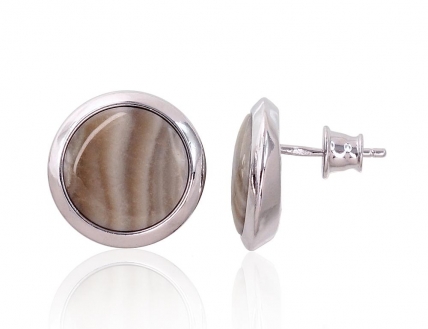Silver stud earrings. Photo Nr. 1