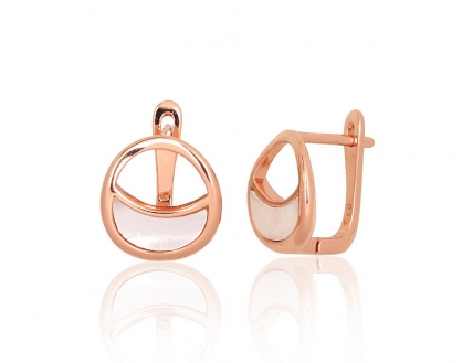 Silver earrings with english lock. Photo Nr. 1
