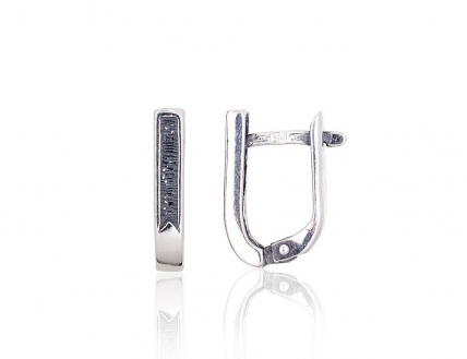 Silver earrings with english lock. Photo Nr. 1