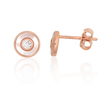 Silver stud earrings. Photo Nr. 1
