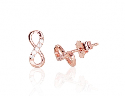 Silver stud earrings. Photo Nr. 1