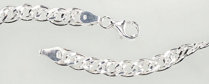 Silver chain Mona Liza 6 mm, diamond cut. Photo Nr. 2