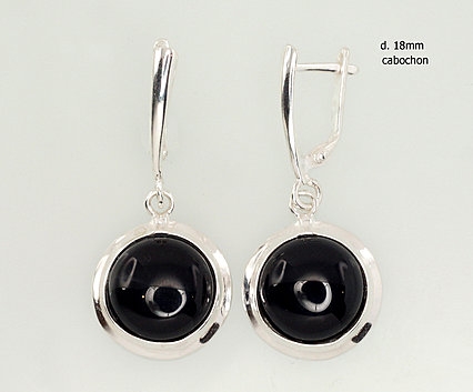 Silver earrings with english lock. Photo Nr. 1