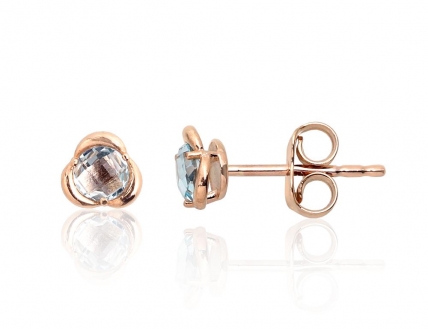 Gold classic studs earrings. Photo Nr. 1