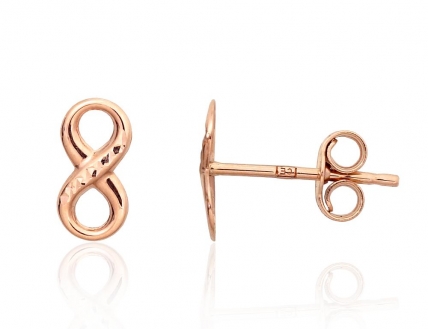 Gold classic studs earrings. Photo Nr. 1