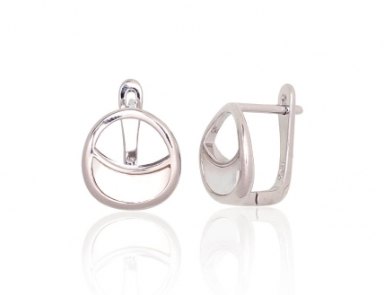 Silver earrings with english lock. Photo Nr. 1