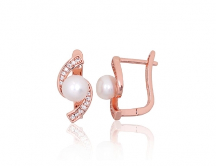Silver earrings with english lock. Photo Nr. 1