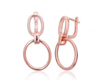 Silver earrings with english lock. Photo Nr. 1