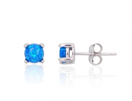 Silver stud earrings. Photo Nr. 1