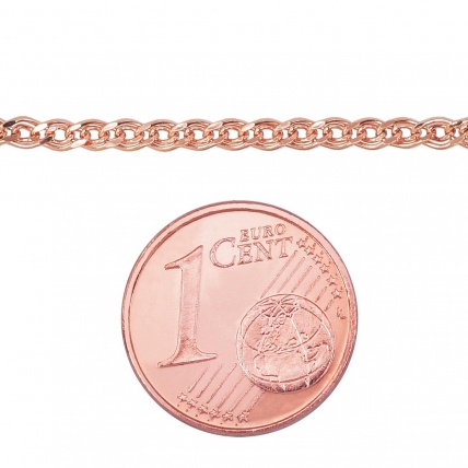 Gold chain Mona Liza 2.1 mm, hollow, diamond cut. Photo Nr. 2