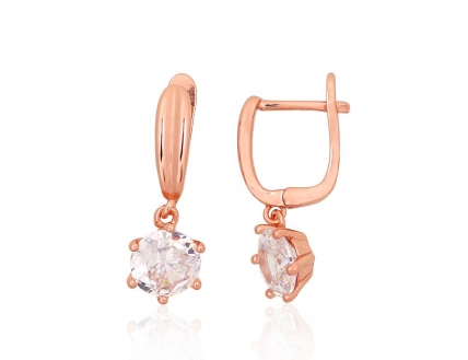 Silver earrings with english lock. Photo Nr. 1