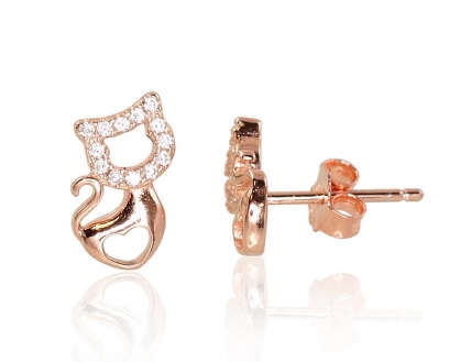 Silver stud earrings. Photo Nr. 1
