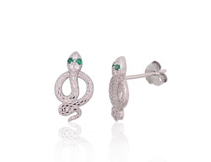 Silver stud earrings. Photo Nr. 1