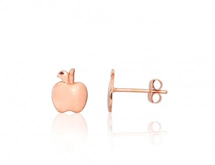 Gold classic studs earrings. Photo Nr. 1
