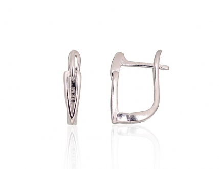 Silver earrings with english lock. Photo Nr. 1