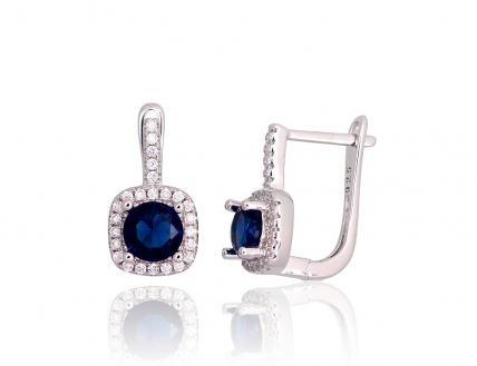 Silver earrings with english lock. Photo Nr. 1