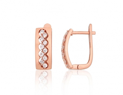 Silver earrings with english lock. Photo Nr. 1