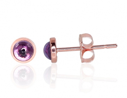 Gold classic studs earrings. Photo Nr. 1