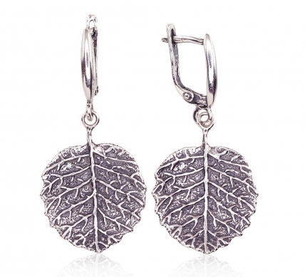 Silver earrings with english lock. Photo Nr. 1