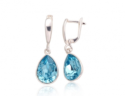 Silver earrings with english lock. Photo Nr. 1