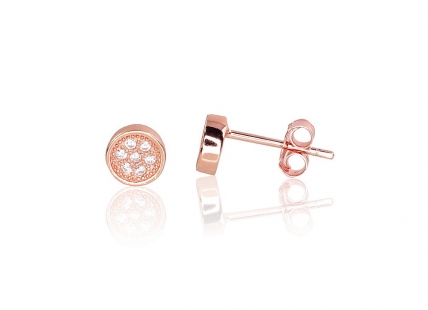 Silver stud earrings. Photo Nr. 1